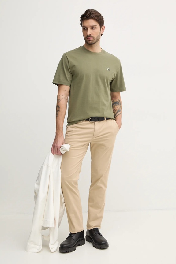 Lacoste basic tričko pánské bavlněné TH7318 zelená SS26