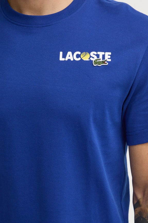 Bavlnené tričko Lacoste TH7363 modrá