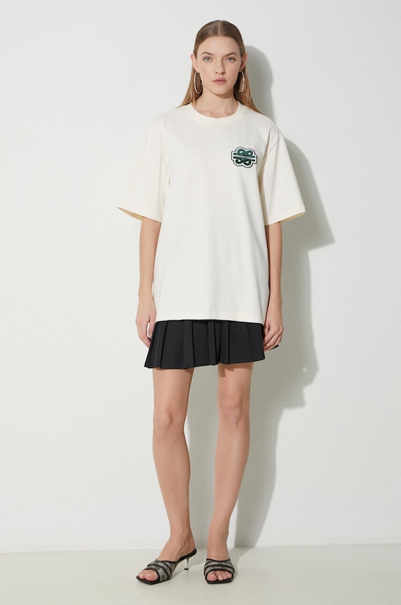 Clothing Filling Pieces cotton t-shirt T-shirt Gowtu 74433929936 beige