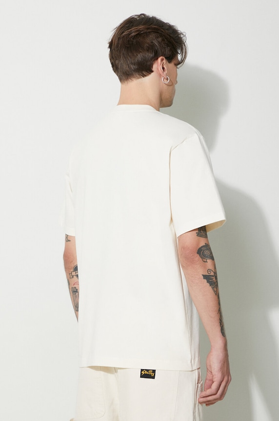 Filling Pieces t-shirt bawełniany T-shirt Gowtu beżowy 74433929936
