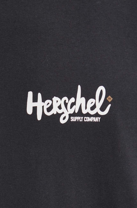 Хлопковая футболка Herschel 50319.06234 чёрный