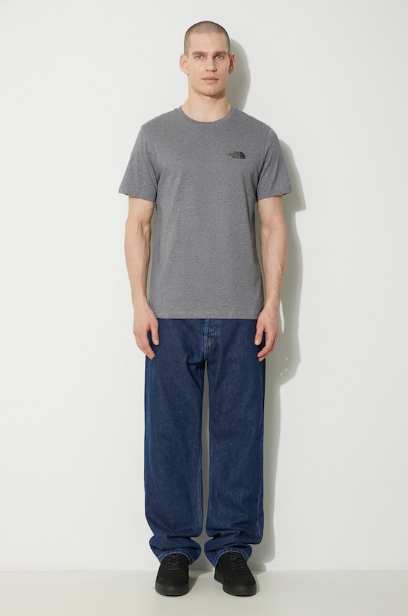 The North Face t-shirt M S/S Simple Dome Tee NF0A87NGDYY1 szürke SS24