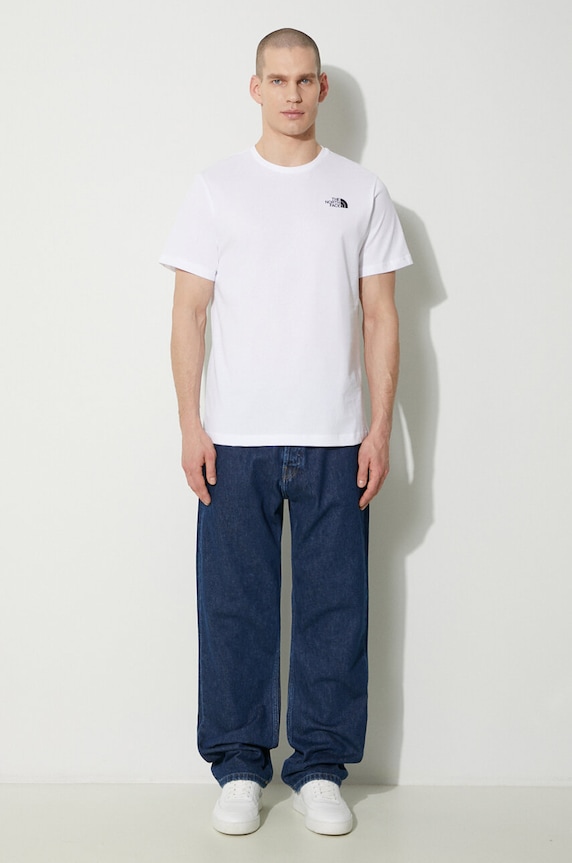 The North Face t-shirt in cotone M S/S Redbox Tee NF0A87NPFN41 bianco SS24