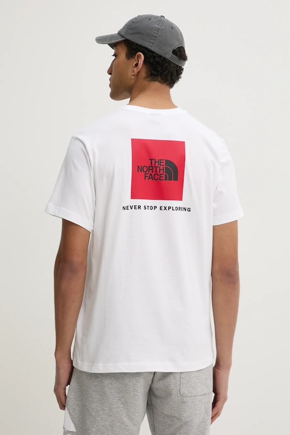 Odzież The North Face t-shirt bawełniany M S/S Redbox Tee NF0A87NPFN41 biały