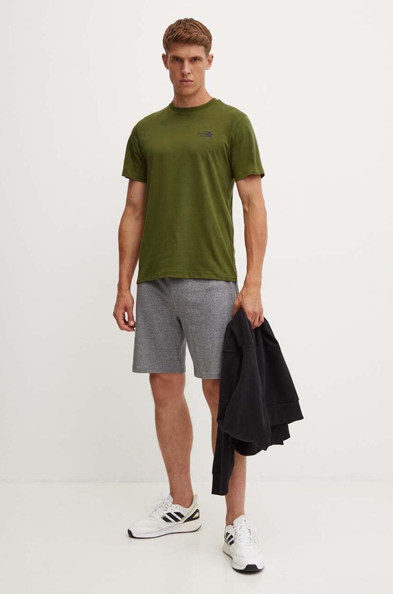 Kratka majica The North Face M S/S Simple Dome Tee NF0A87NGPIB1 zelena SS24