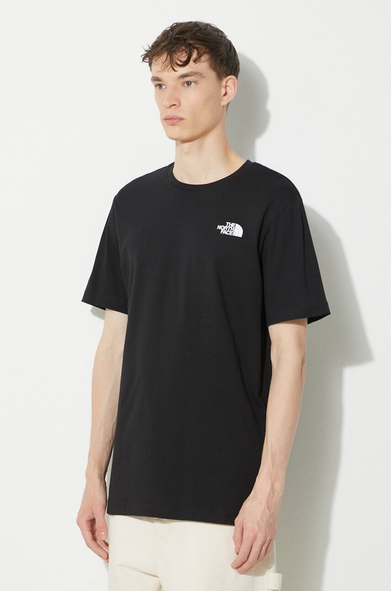 The North Face tricou din bumbac M S/S Redbox Celebration Tee NF0A87NVJK31 negru