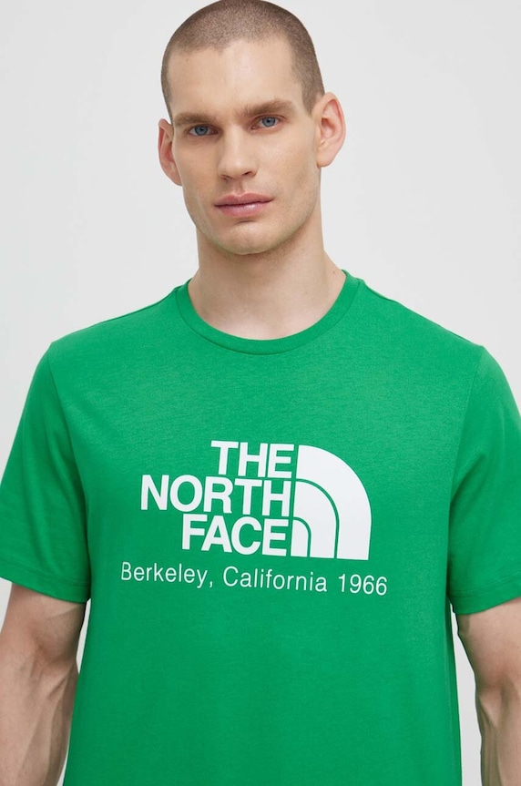 Bavlnené tričko The North Face M Berkeley California S/S Tee potlač zelená NF0A87U5PO81
