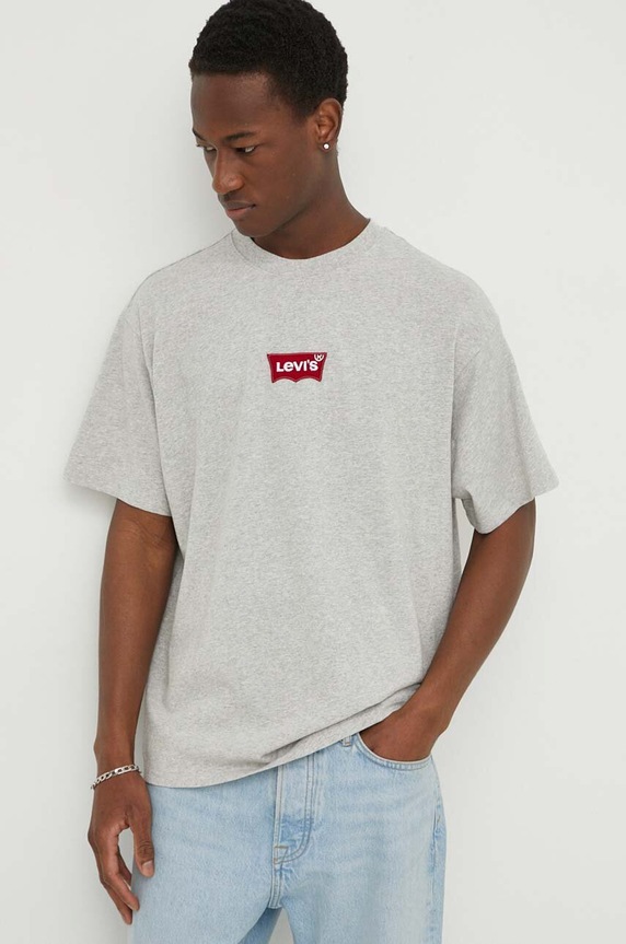 Pamučna majica Levi's siva 0008C