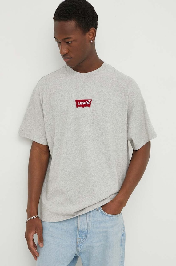 Pamučna majica Levi's siva 0008C