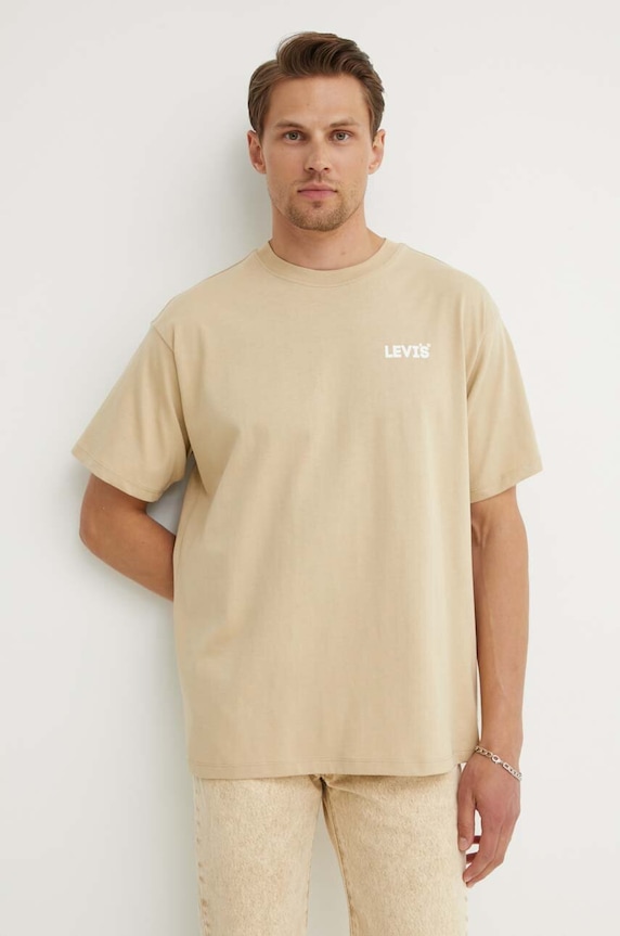 Odzież Levi's t-shirt bawełniany 0008C beżowy