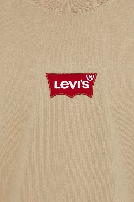 Levi's t-shirt bawełniany 0008C beżowy