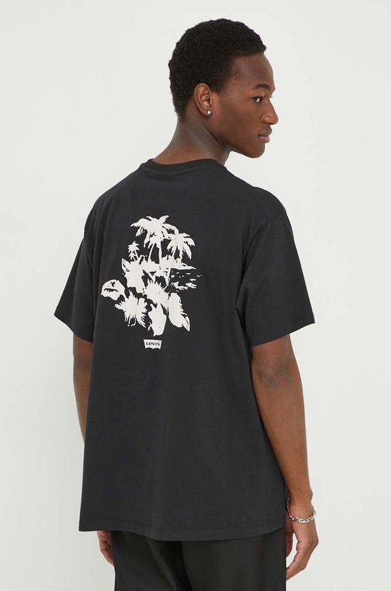 Odzież Levi's t-shirt bawełniany 0008C czarny