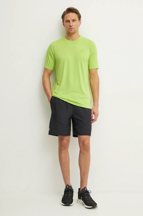 Under Armour t-shirt γυμναστικής ανδρικό Rush Energy 1383973 πράσινο SS26