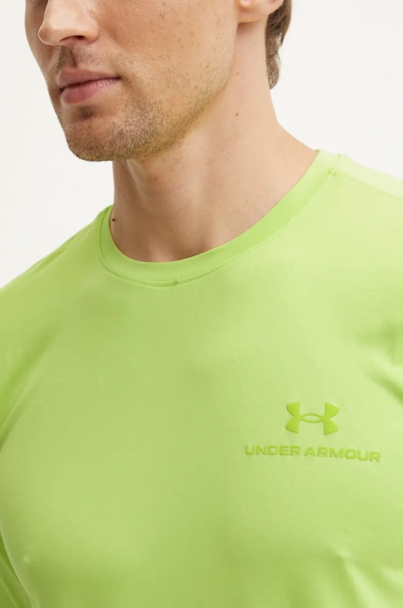 Under Armour t-shirt γυμναστικής ανδρικό Rush Energy 1383973 πράσινο