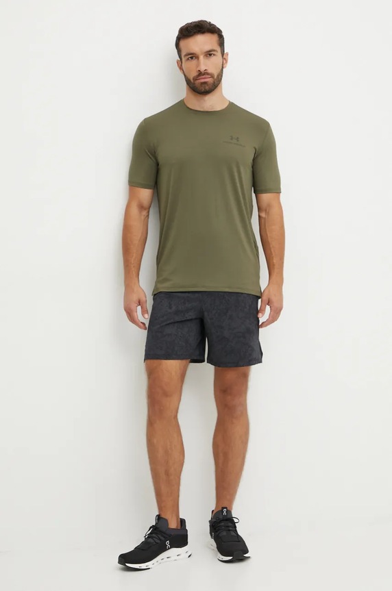 Under Armour T-shirt treningowy męski Rush Energy 1383973 zielony SS26