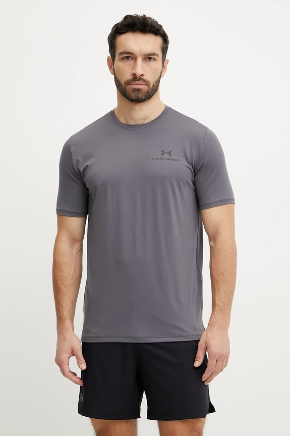 Under Armour t-shirt γυμναστικής ανδρικό Rush Energy με ελαστάν γκρί 1383973