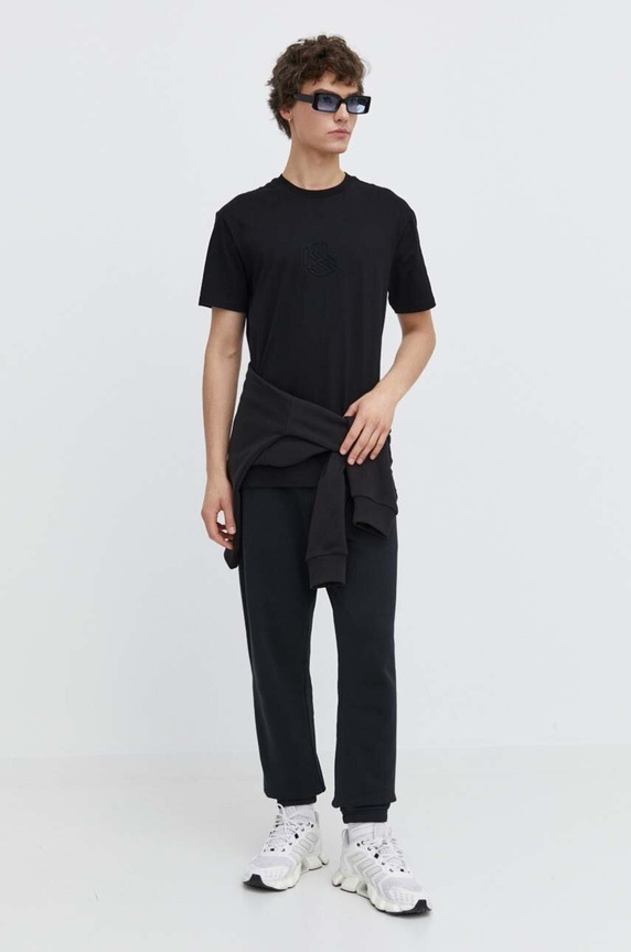 Karl Lagerfeld Jeans t-shirt bawełniany 241D1705 czarny SS24