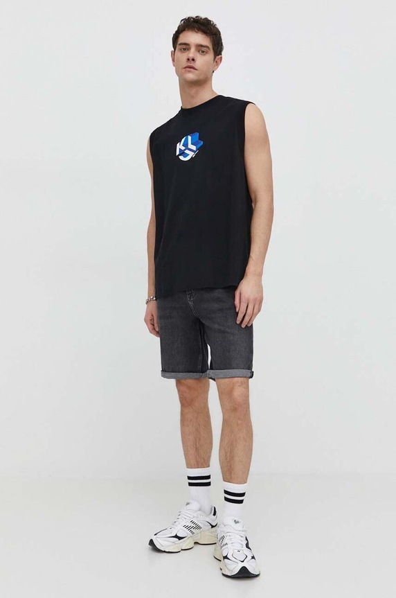 Bavlněné tričko Karl Lagerfeld Jeans 241D1706 černá SS24