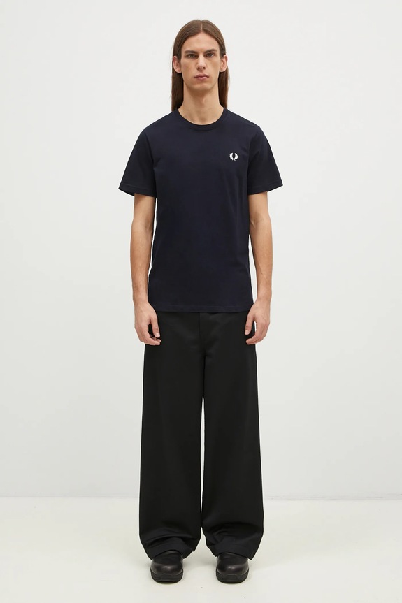 Fred Perry cotton t-shirt Crew Neck T-Shirt M1600.608 navy