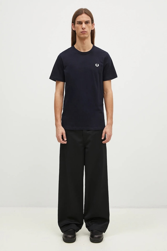 Fred Perry cotton t-shirt Crew Neck T-Shirt M1600.608 navy