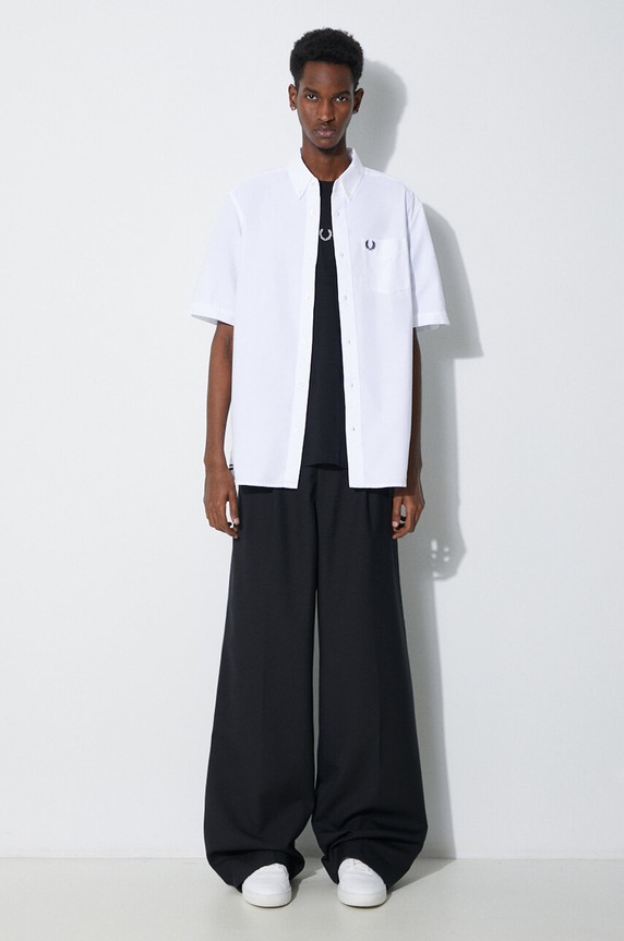 Fred Perry t-shirt bawełniany Embroidered T-Shirt M4580.102 czarny AA00