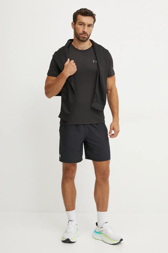Μπλουζάκι για τρέξιμο Under Armour Seamless Stride 1375692 μαύρο AW25