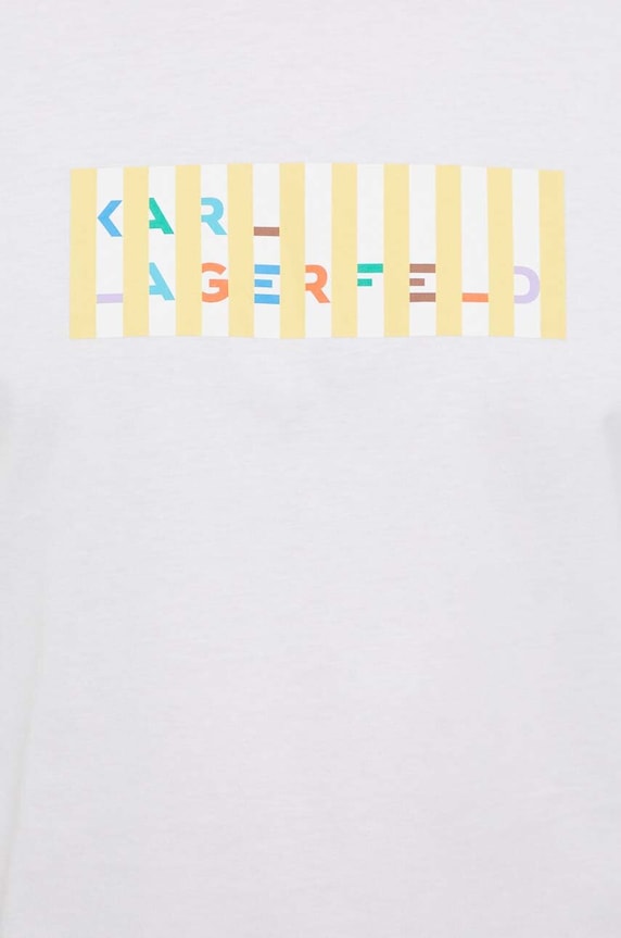 Karl Lagerfeld tricou din bumbac 241M2205 alb