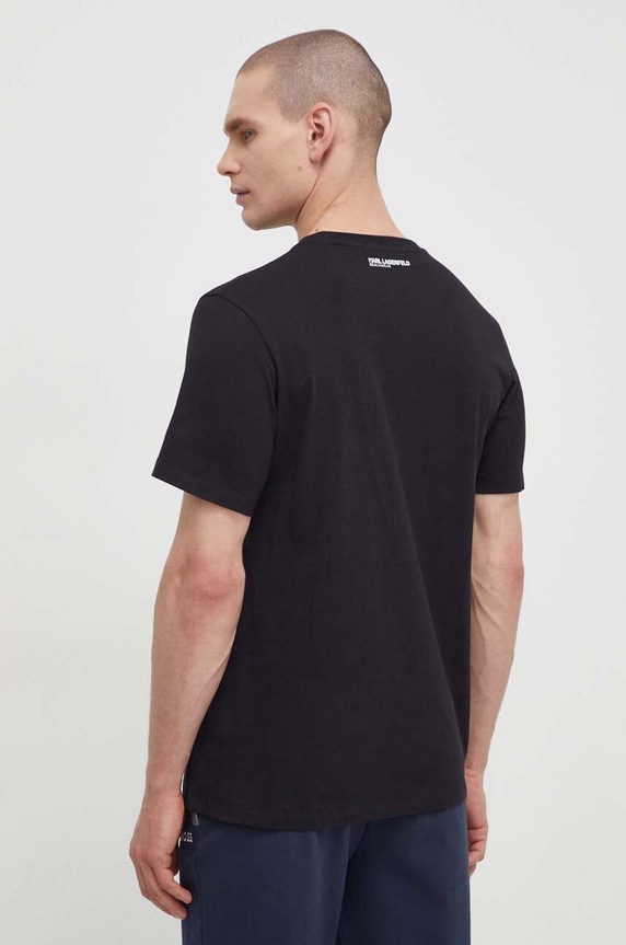 Ruházat Karl Lagerfeld pamut póló 241M2205 fekete