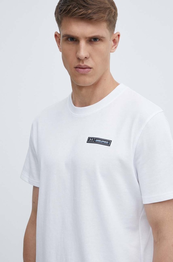 Under Armour t-shirt aplikacja biały 1382831