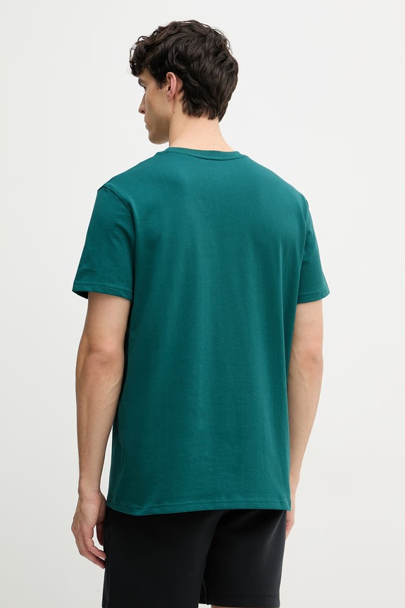 Odzież Under Armour T-shirt basic męski z bawełną HW ARMOUR LABEL 1382831 zielony