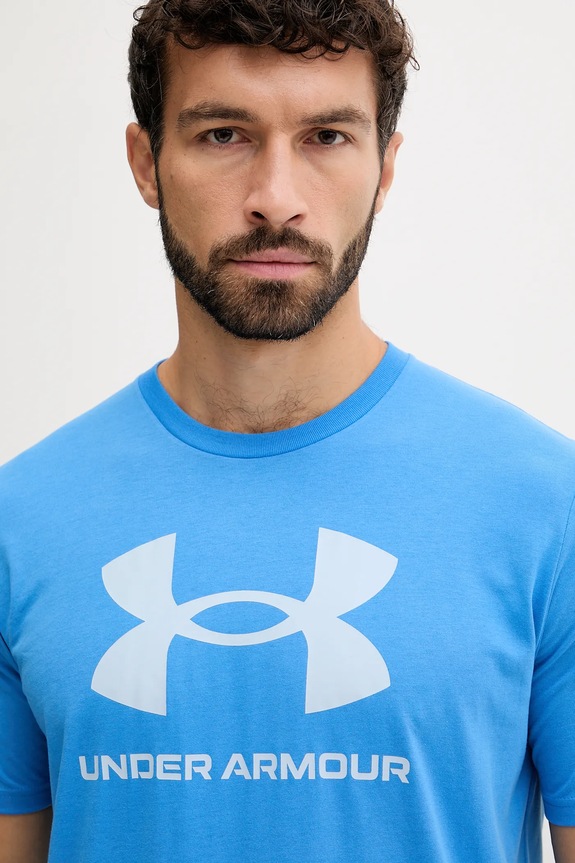 Tričko Under Armour SPORTSTYLE LOGO modrá 1382911