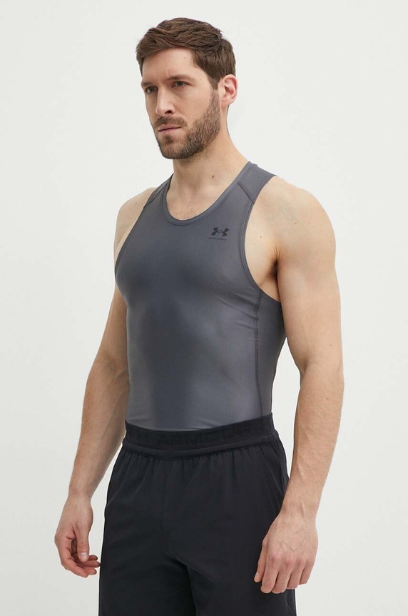 Under Armour t-shirt treningowy HG Iso-Chill Compression z elastanem szary 1365225