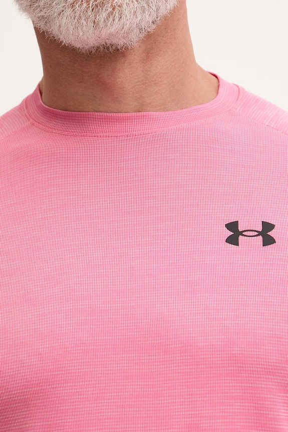 Under Armour t-shirt γυμναστικής ανδρικό Tech Textured 1382796 ροζ
