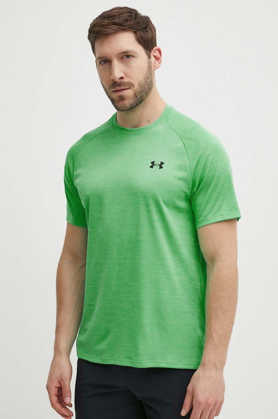 Under Armour tréninkové tričko pánské Tech Textured zelená 1382796