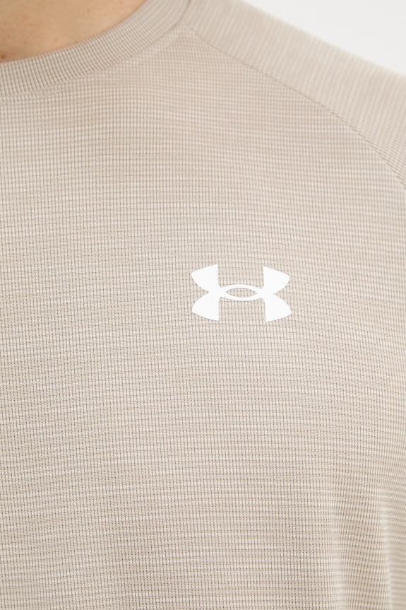 Under Armour t-shirt γυμναστικής ανδρικό Tech Textured 1382796 μπεζ
