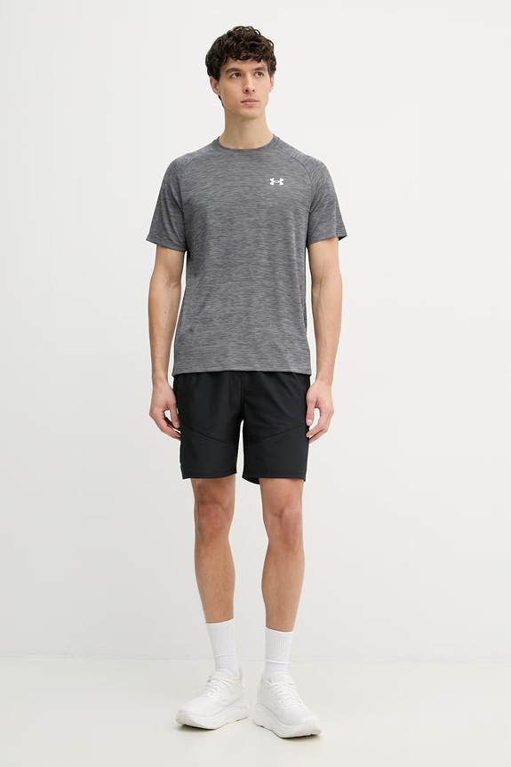 Under Armour t-shirt γυμναστικής ανδρικό Tech Textured 1382796 γκρί SS26