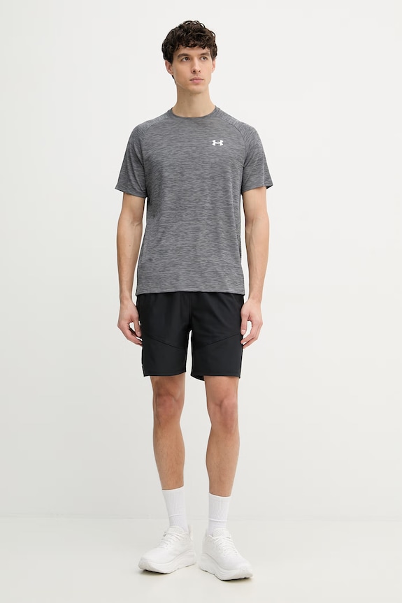 Under Armour t-shirt γυμναστικής ανδρικό Tech Textured 1382796 γκρί SS26