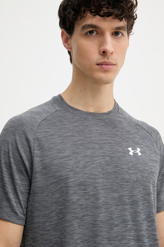 Under Armour t-shirt γυμναστικής ανδρικό Tech Textured γκρί 1382796