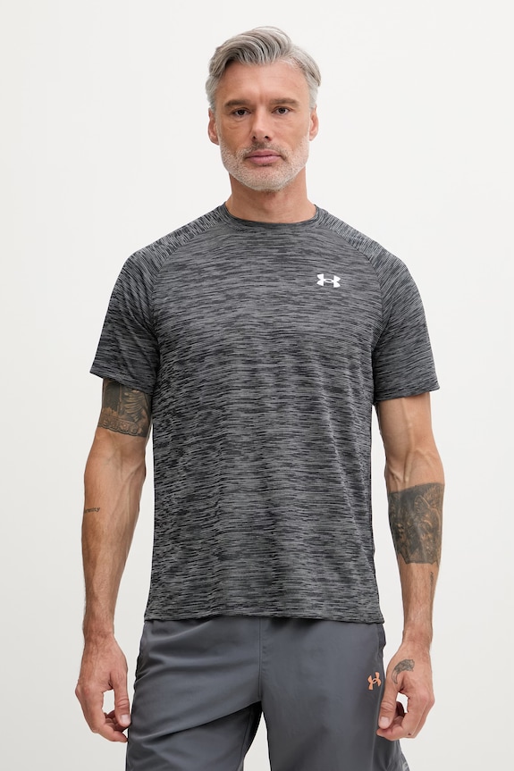 Under Armour t-shirt γυμναστικής ανδρικό Tech Textured γκρί 1382796