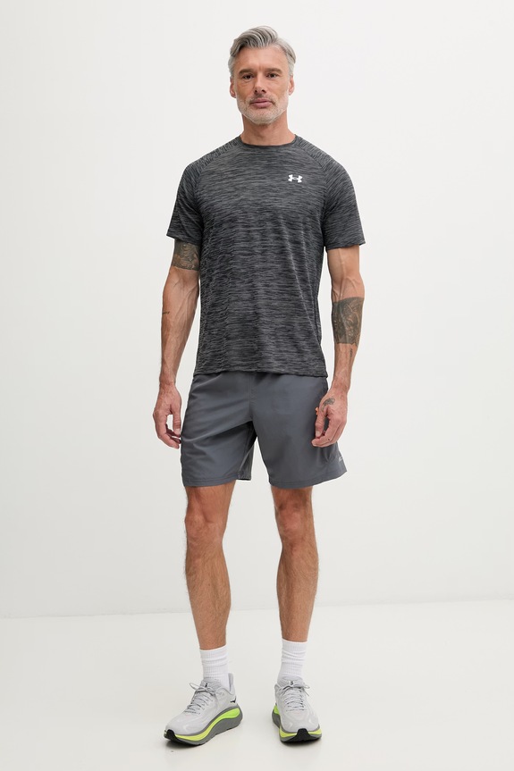 Under Armour t-shirt γυμναστικής ανδρικό Tech Textured 1382796 γκρί SS26