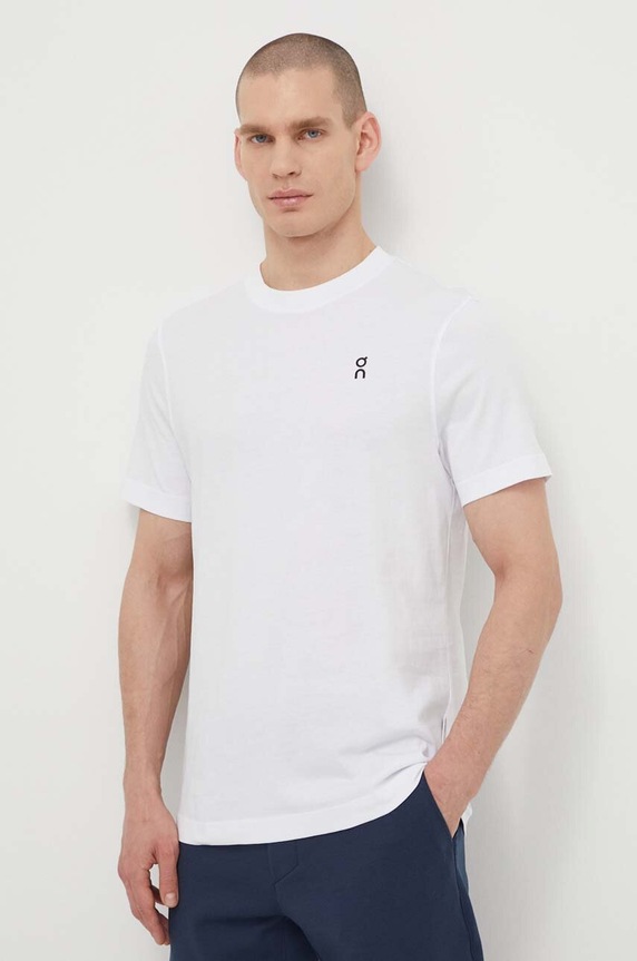 On t-shirt bawełniany bawełna biały 1ME11590069