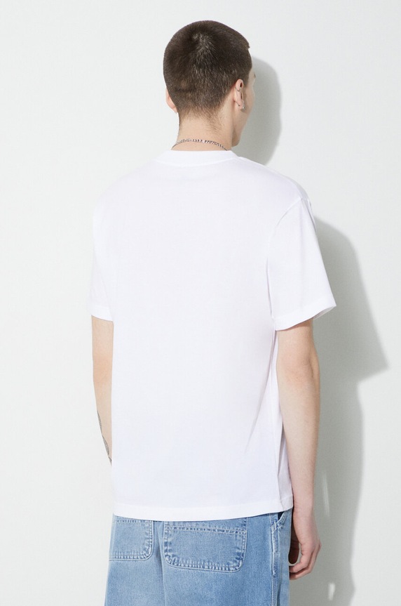 Odzież New Balance t-shirt bawełniany Small Logo MT41509WT biały