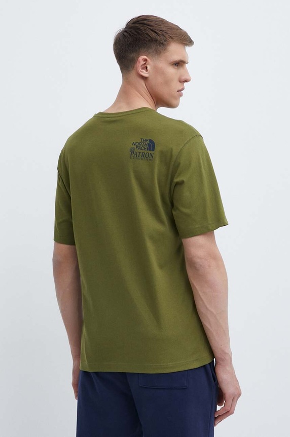 Oblečenie Bavlnené tričko The North Face NF0A87DXPIB1 zelená