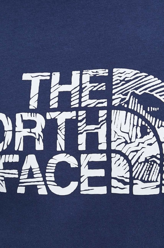 The North Face t-shirt bawełniany NF0A87NX8K21 granatowy