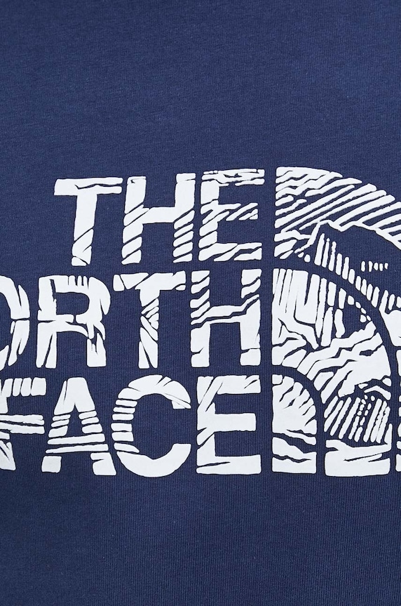 The North Face t-shirt bawełniany NF0A87NX8K21 granatowy