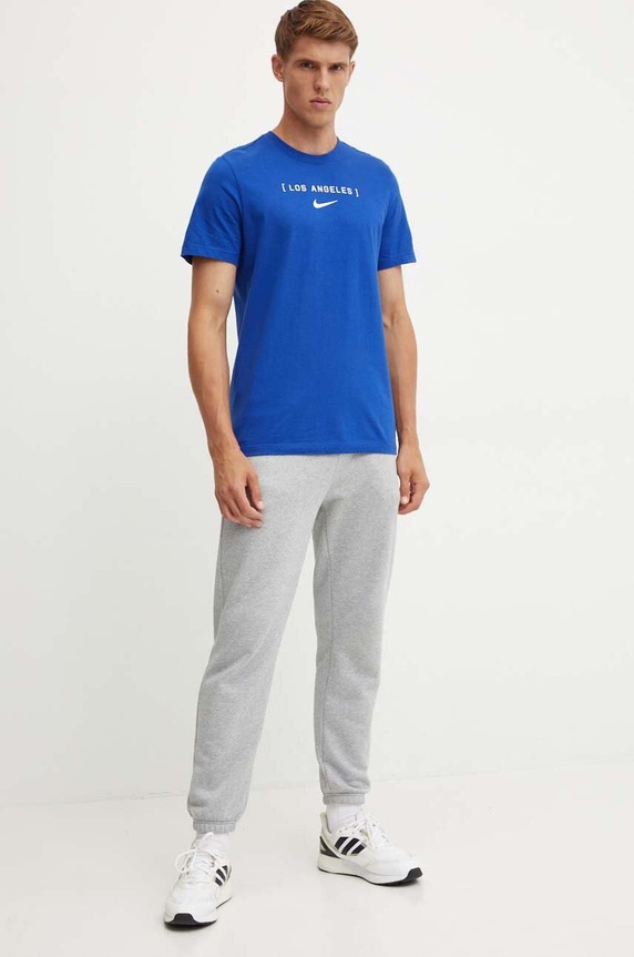 Nike t-shirt bawełniany Los Angeles Dodgers N199.4EW.LD.LVQ niebieski SS24