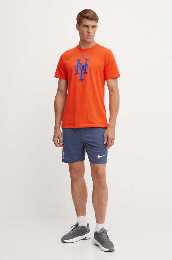 Bavlněné tričko Nike New York Mets N199.89L.NME.CJP oranžová SS24