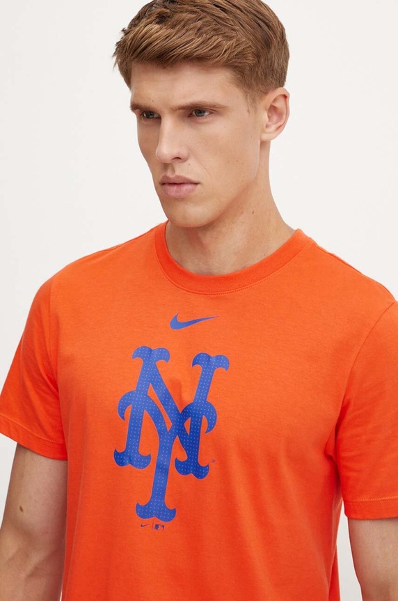 Bavlněné tričko Nike New York Mets oranžová N199.89L.NME.CJP