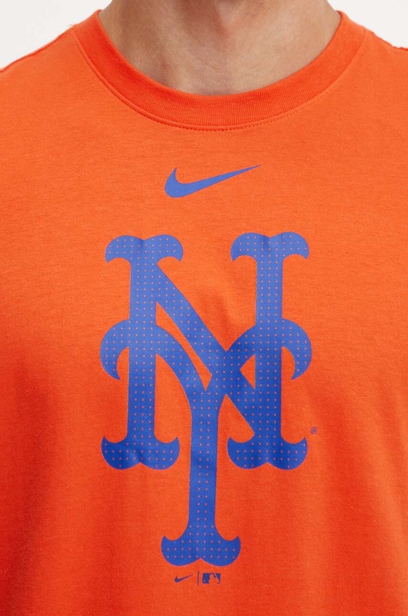Bavlněné tričko Nike New York Mets N199.89L.NME.CJP oranžová