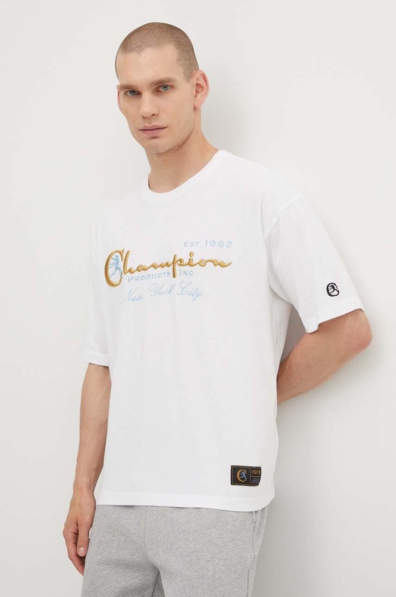 Champion tricou din bumbac alb 219998